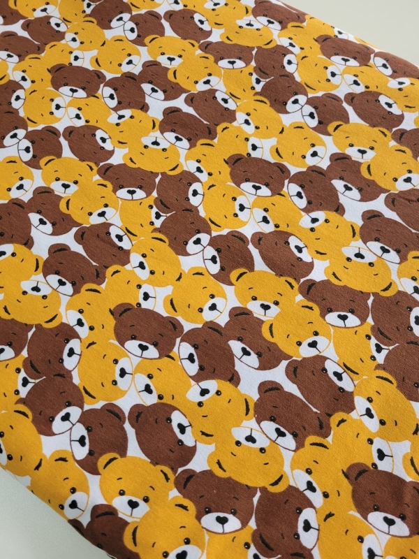 Tecido Cotton Estampado Ursinho 1 Metro