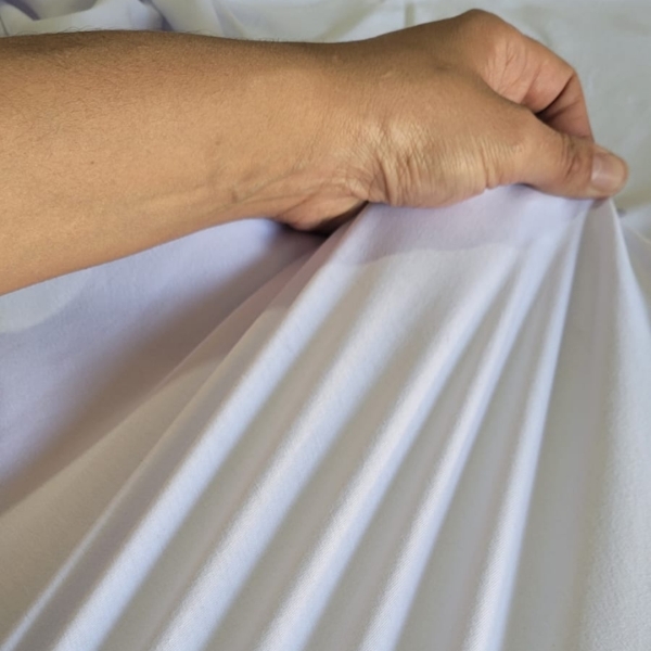 Tecido Cotton Liso Branco 1 Metro - Image 3