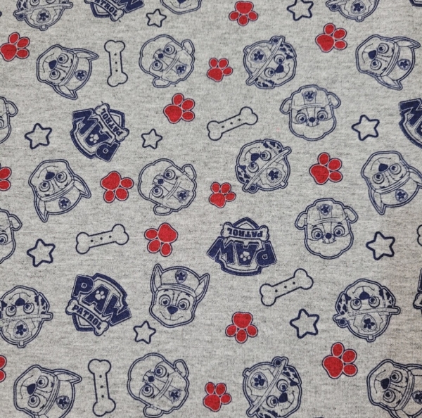 Tecido Malha De Algodão Estampada 1 Metro Patrulha Canina